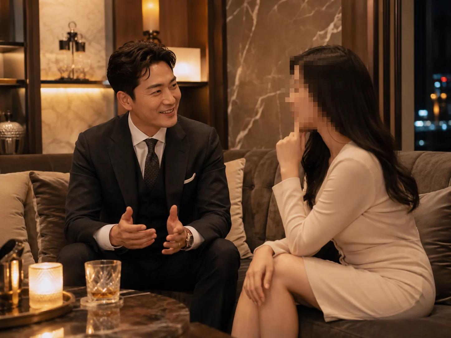 중년 남성 선수와 편안한 분위기를 제공하는 분당아빠방 글램 소개